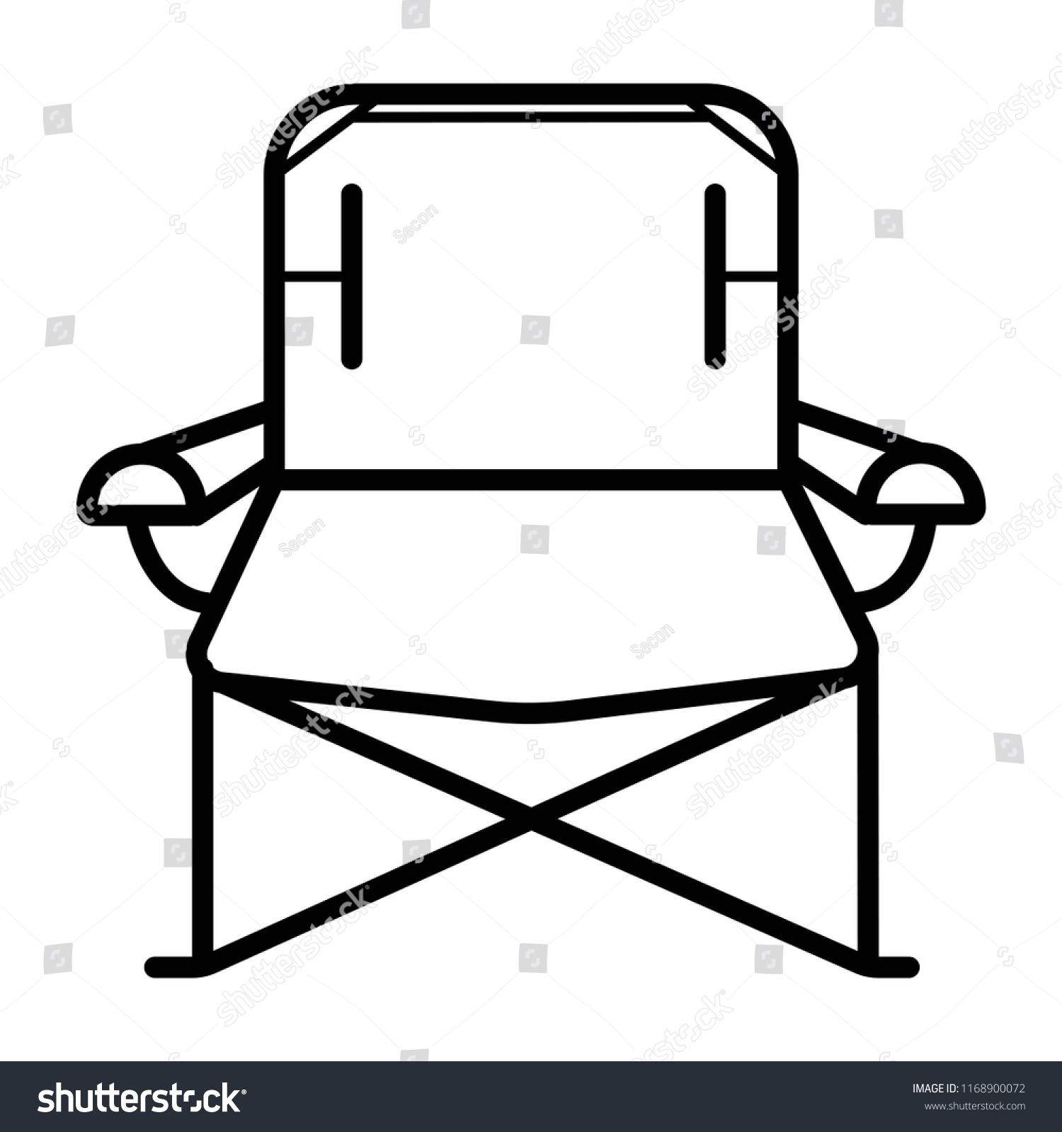 Camping Chair Icon Vector Stock Vector (Royalty Free) 1168900072 Shuttersto...