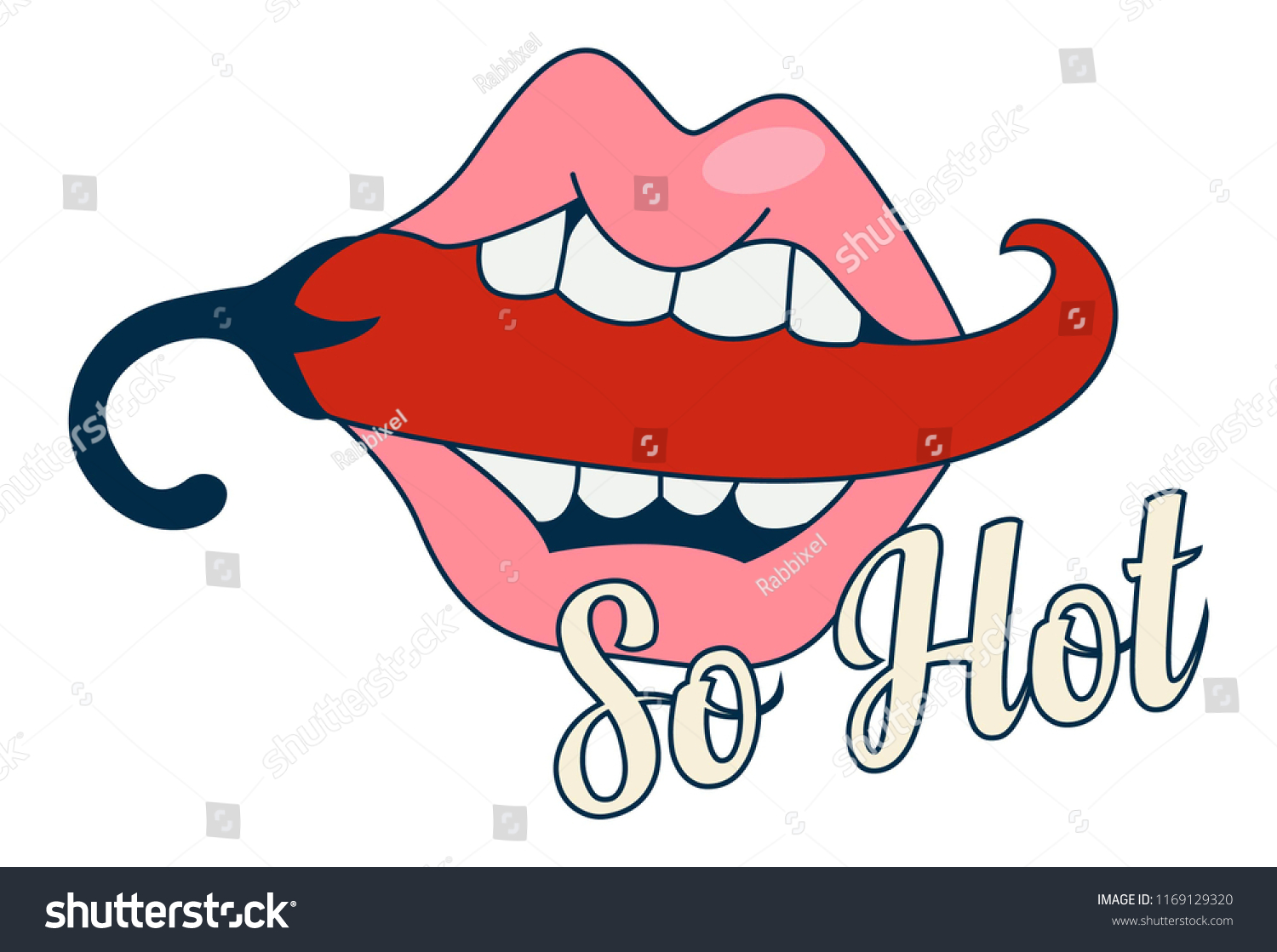 Sexy Lips Red Hot Chili Pepper Stock Vector Royalty Free 1169129320 Shutterstock 7324