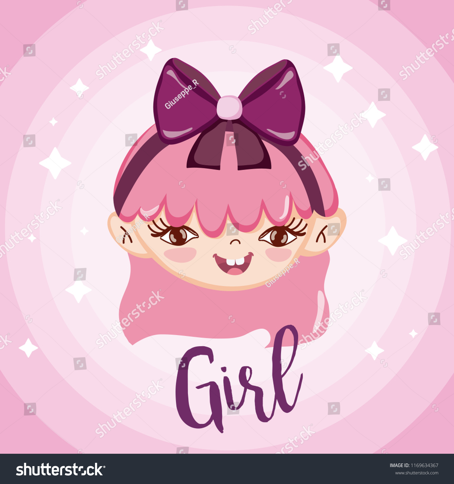 Beautiful Girl Face Stock Vector Royalty Free 1169634367 Shutterstock 0269