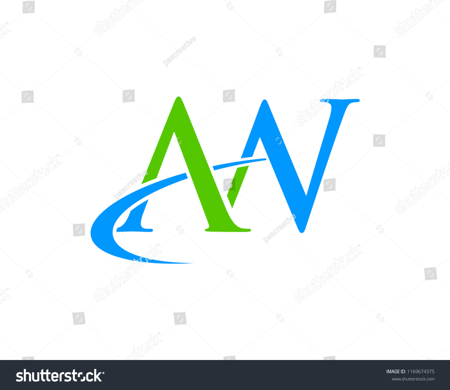 Aw Letter Logo Design Template Vector Stock Vector (Royalty Free ...