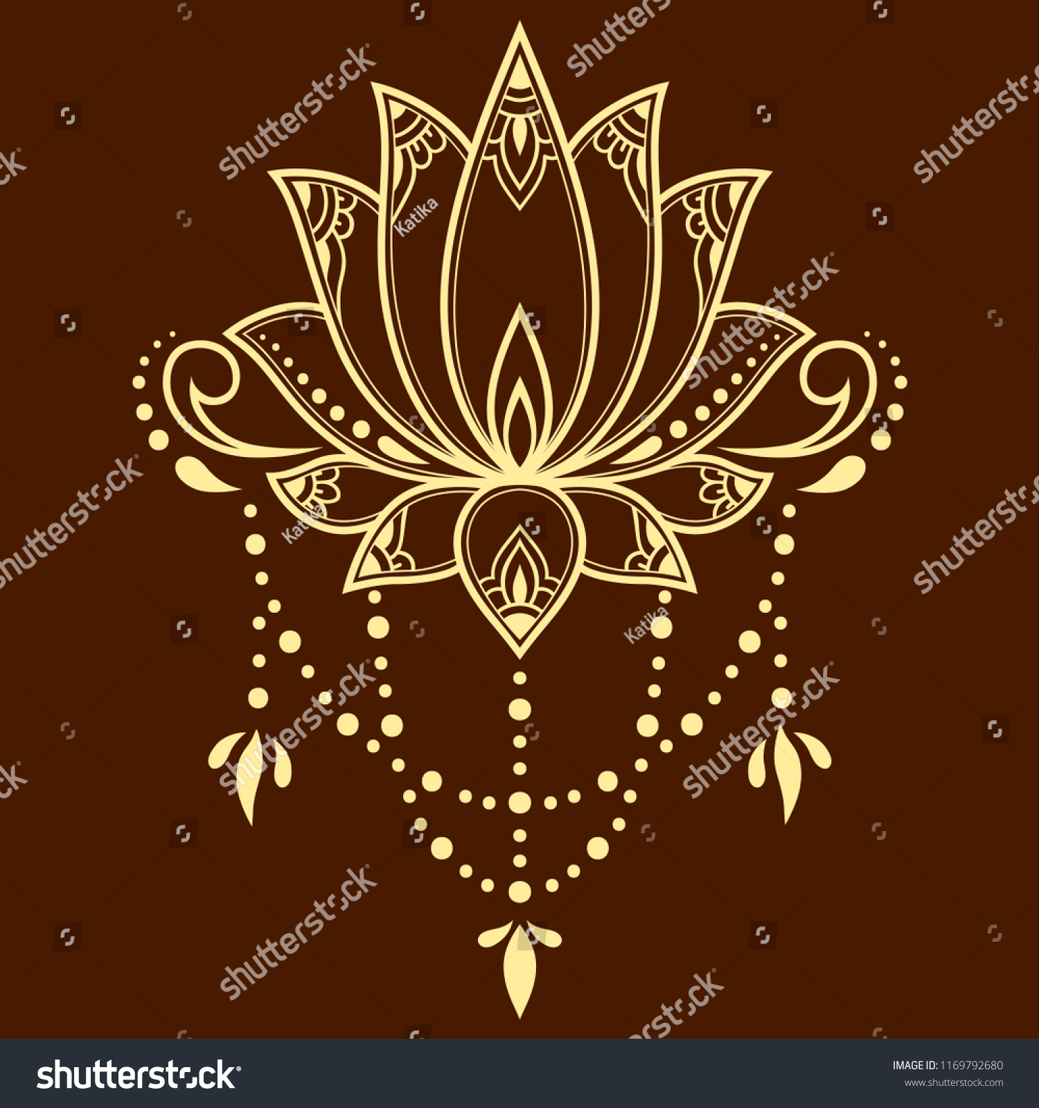 Mehndi Lotus Flower Pattern Henna Drawing Stock Vector Royalty Free 1169792680 Shutterstock 8974