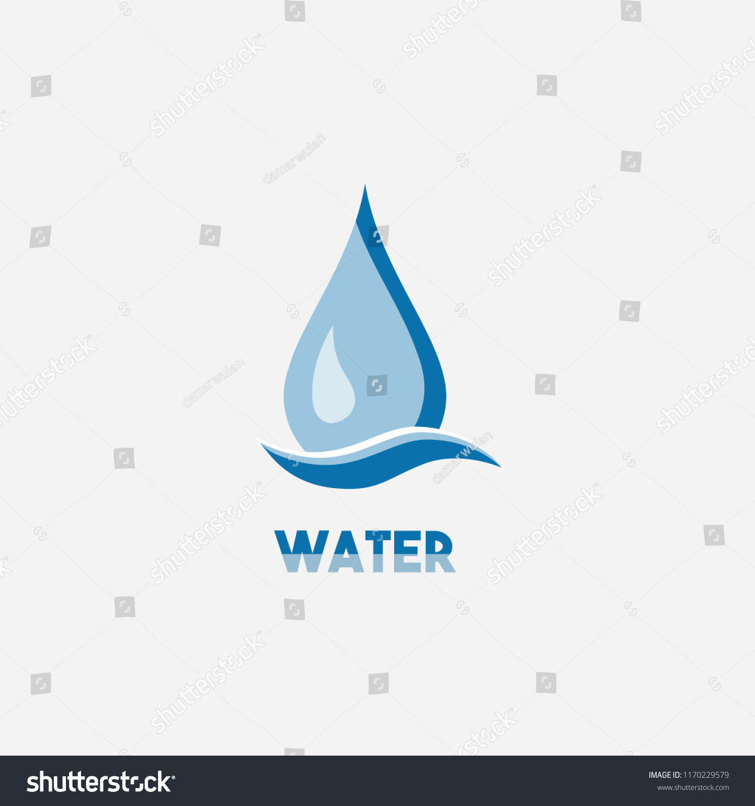 Water Logo Business Water Icon Water Stock Vector (Royalty Free ...