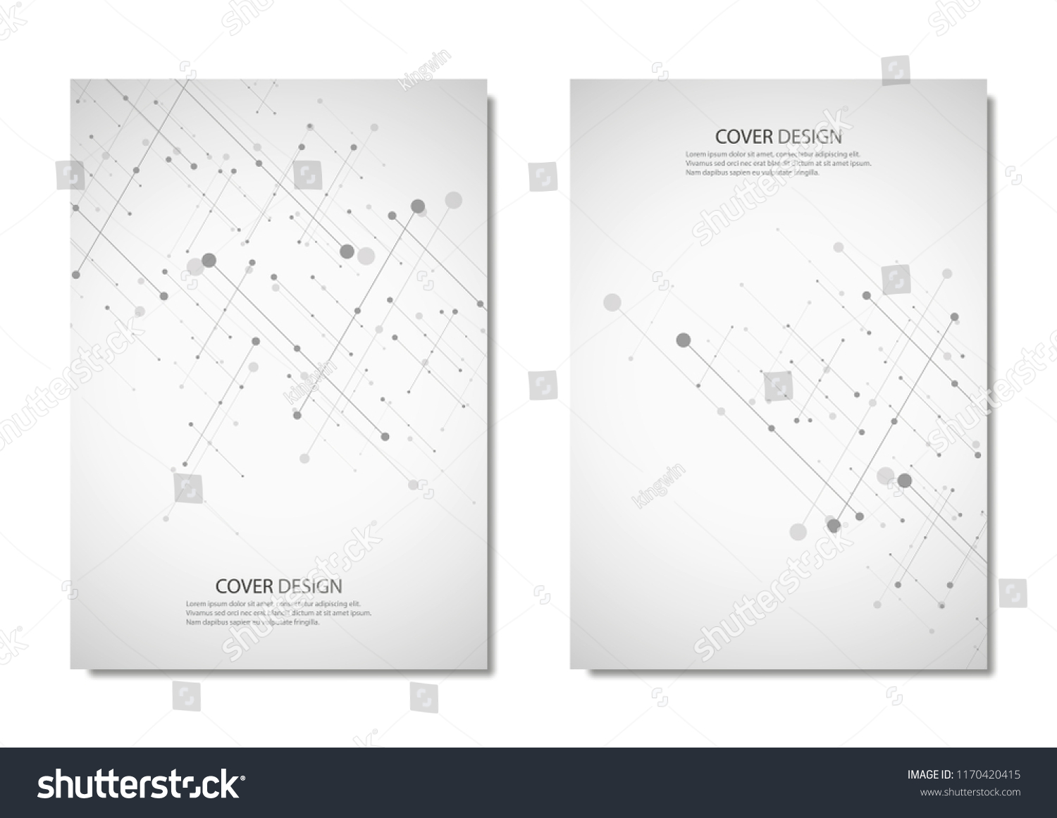 Technology Science Vector Brochure Cover Design Stock Vector (Royalty ...