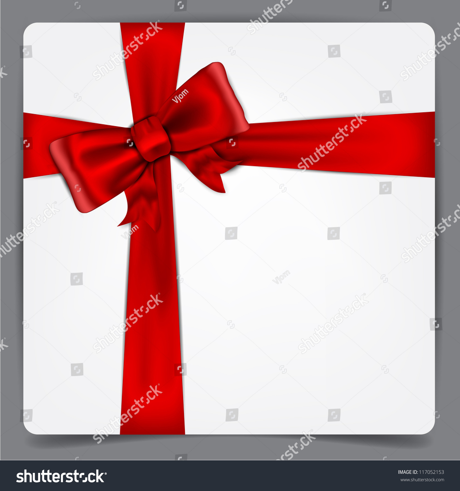 Blank Paper Background Red Bow Vector Stock Vector (Royalty Free ...