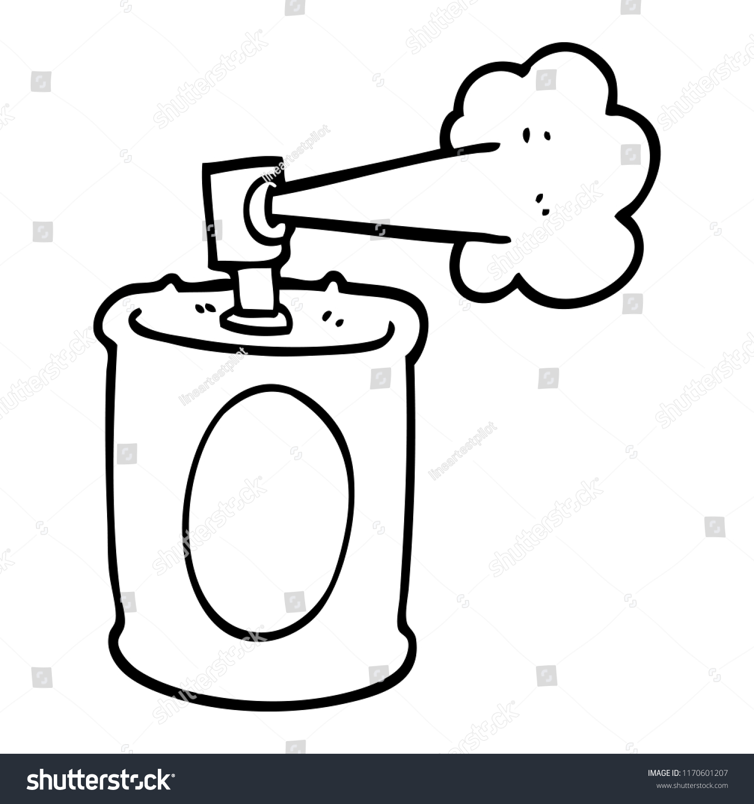 Black White Cartoon Spraypaint Can Stock Vector (Royalty Free ...