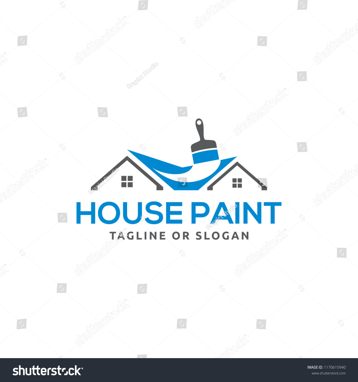 Logo Design Concept Related House Renovation Stock Vector (Royalty Free ...