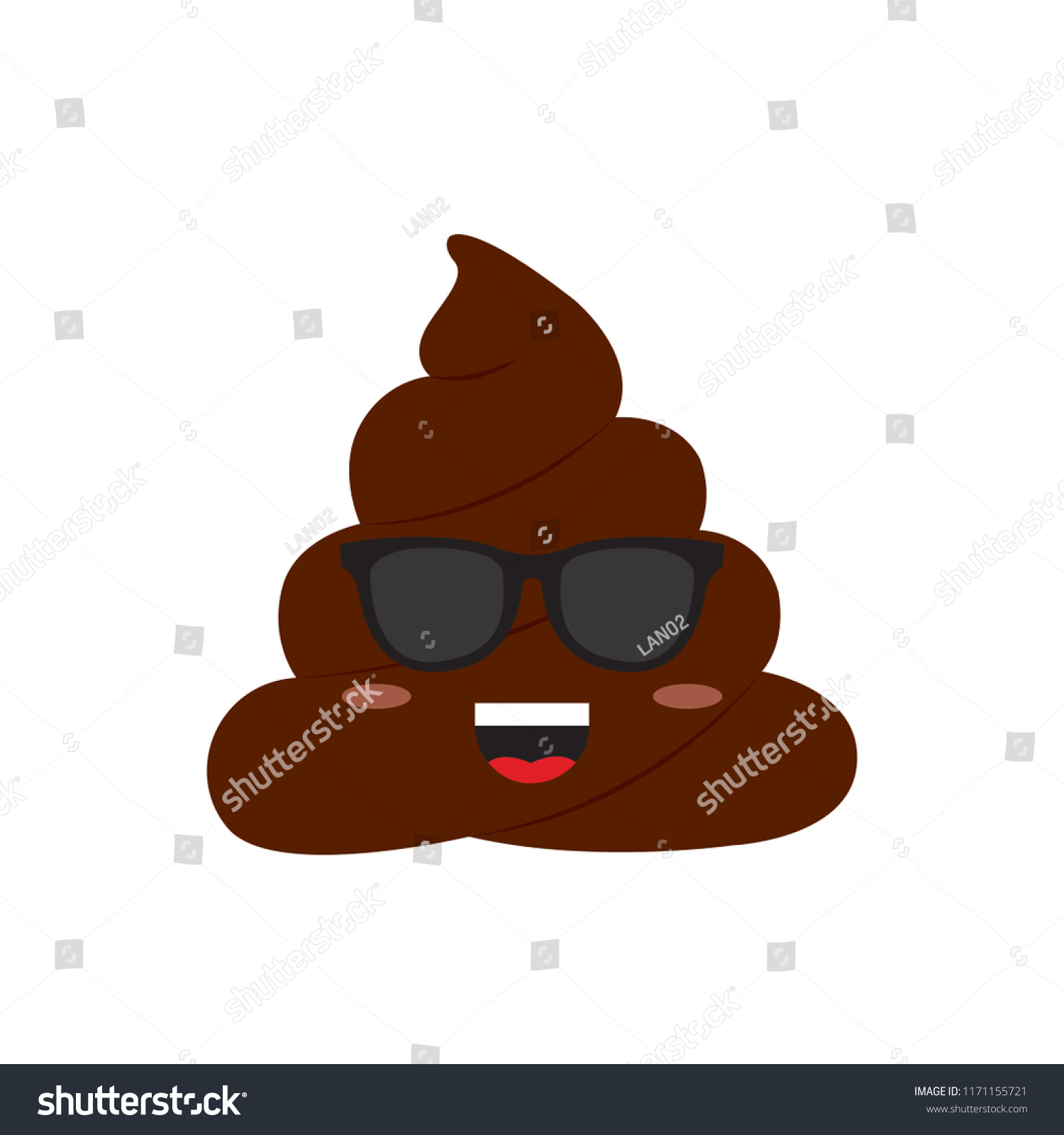 Funny Poop Face Stock Vector (Royalty Free) 1171155721 | Shutterstock