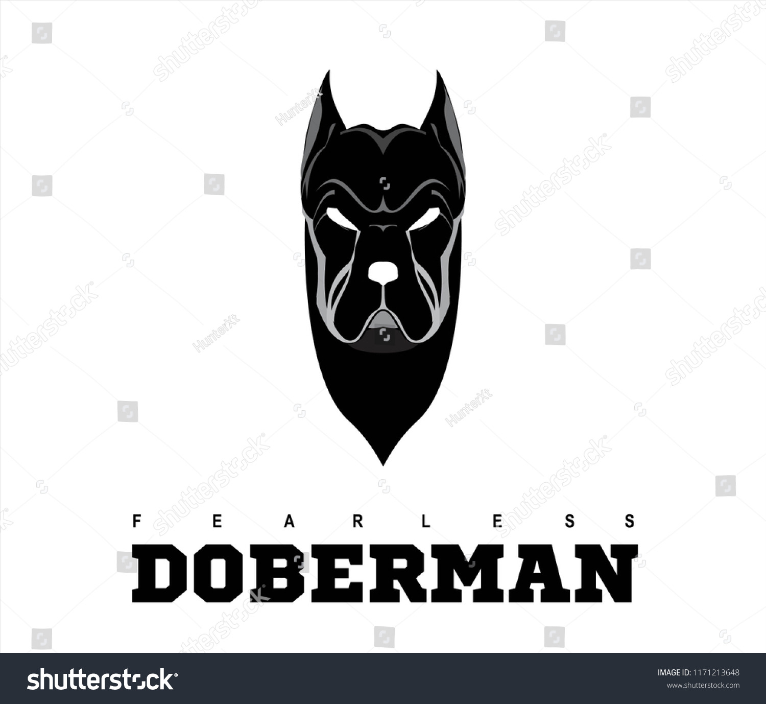 Dog Head Doberman Head Vector Canine Stock Vector (Royalty Free ...