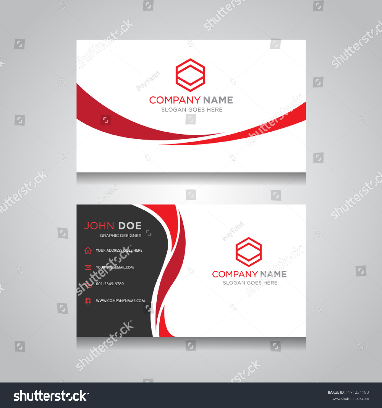 Vector Modern Creative Clean Business Card Stock Vector (Royalty Free ...