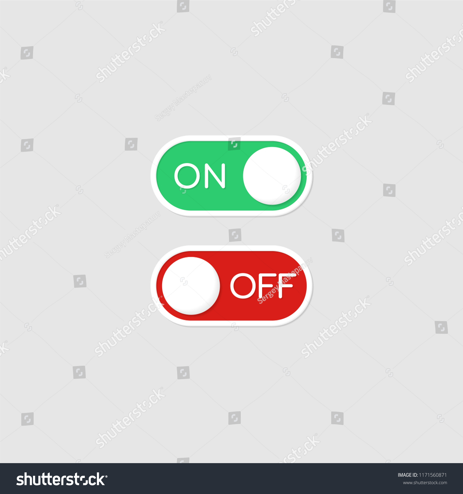 On Off Toggle Switch Button Stock Illustration 1171560871 | Shutterstock