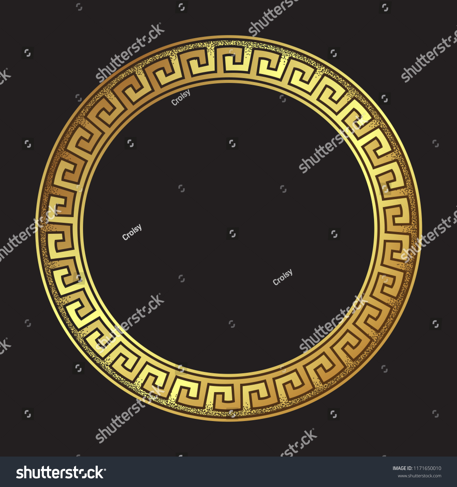 Antique Greek Style Gold Meander Ornanent Stock Vector (Royalty Free ...