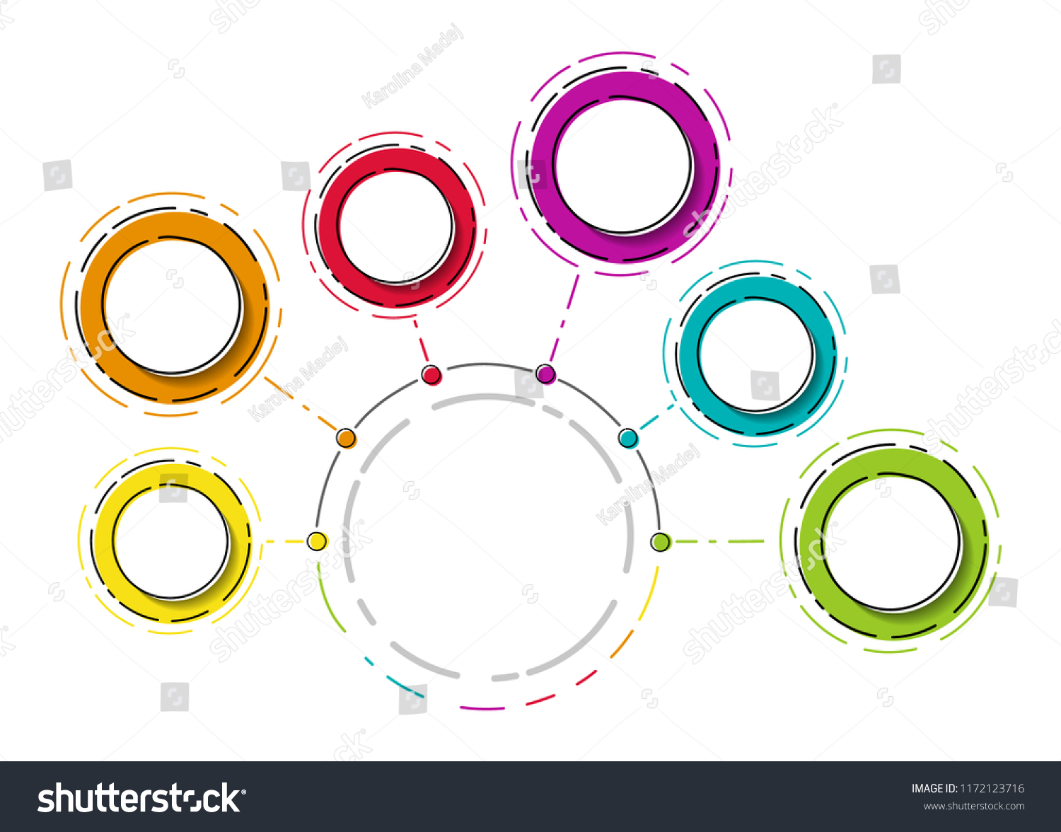 Empty Round Infographic Template Vector Stock Vector (Royalty Free ...