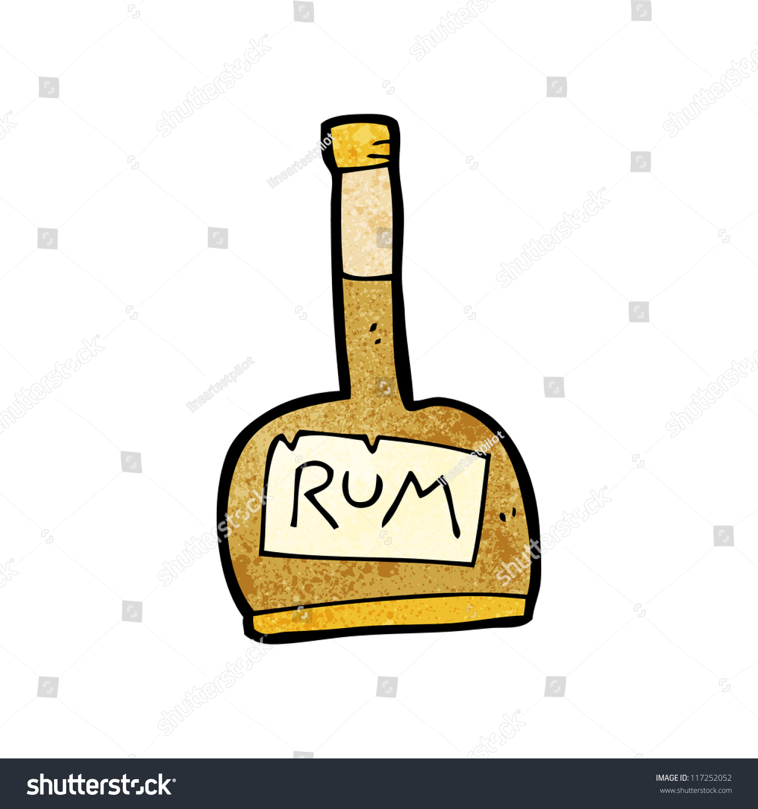 Pirate Rum Bottle Cartoon Stock Vector (royalty Free) 117252052 