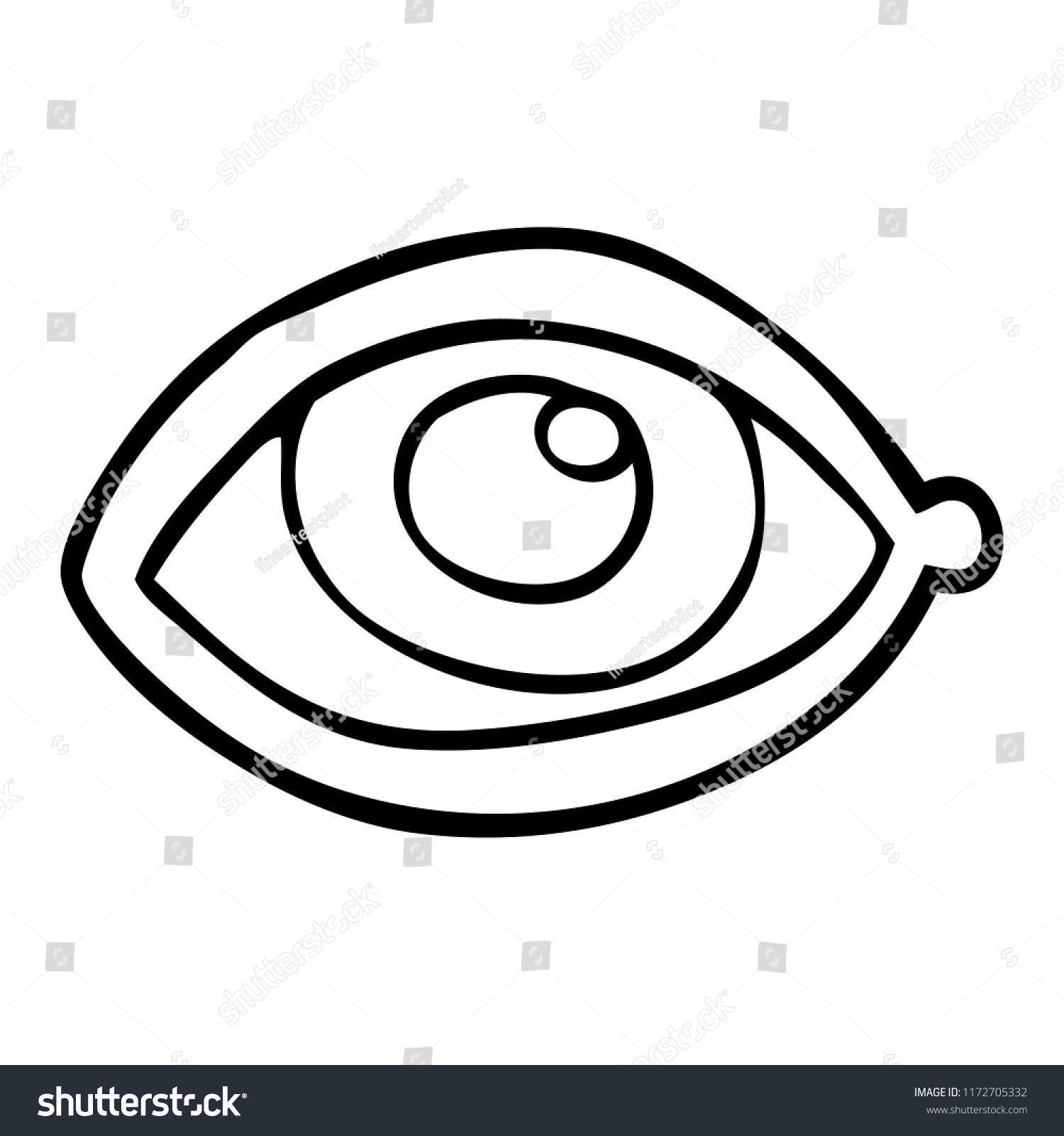 Line Drawing Cartoon Human Eye Stock Vector Royalty Free 1172705332 Shutterstock 9125