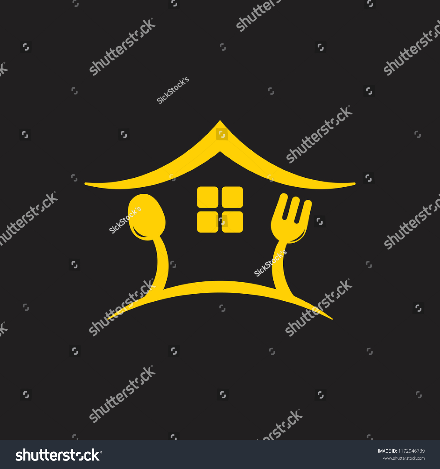 Traditional Restaurant House Logo Vector Stock Vector (Royalty Free ...