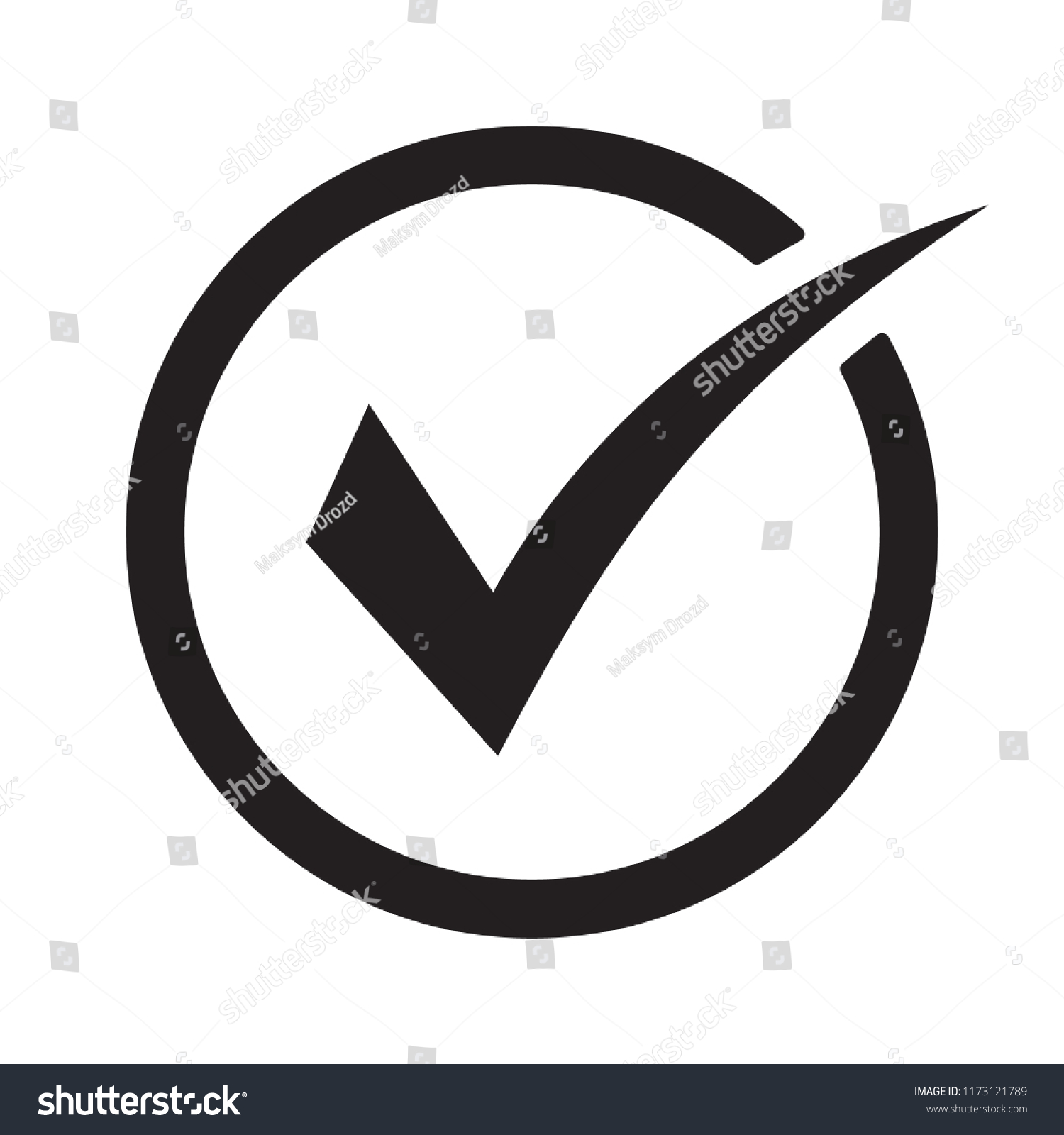 Check List Button Icon Check Mark Stock Vector (Royalty Free ...