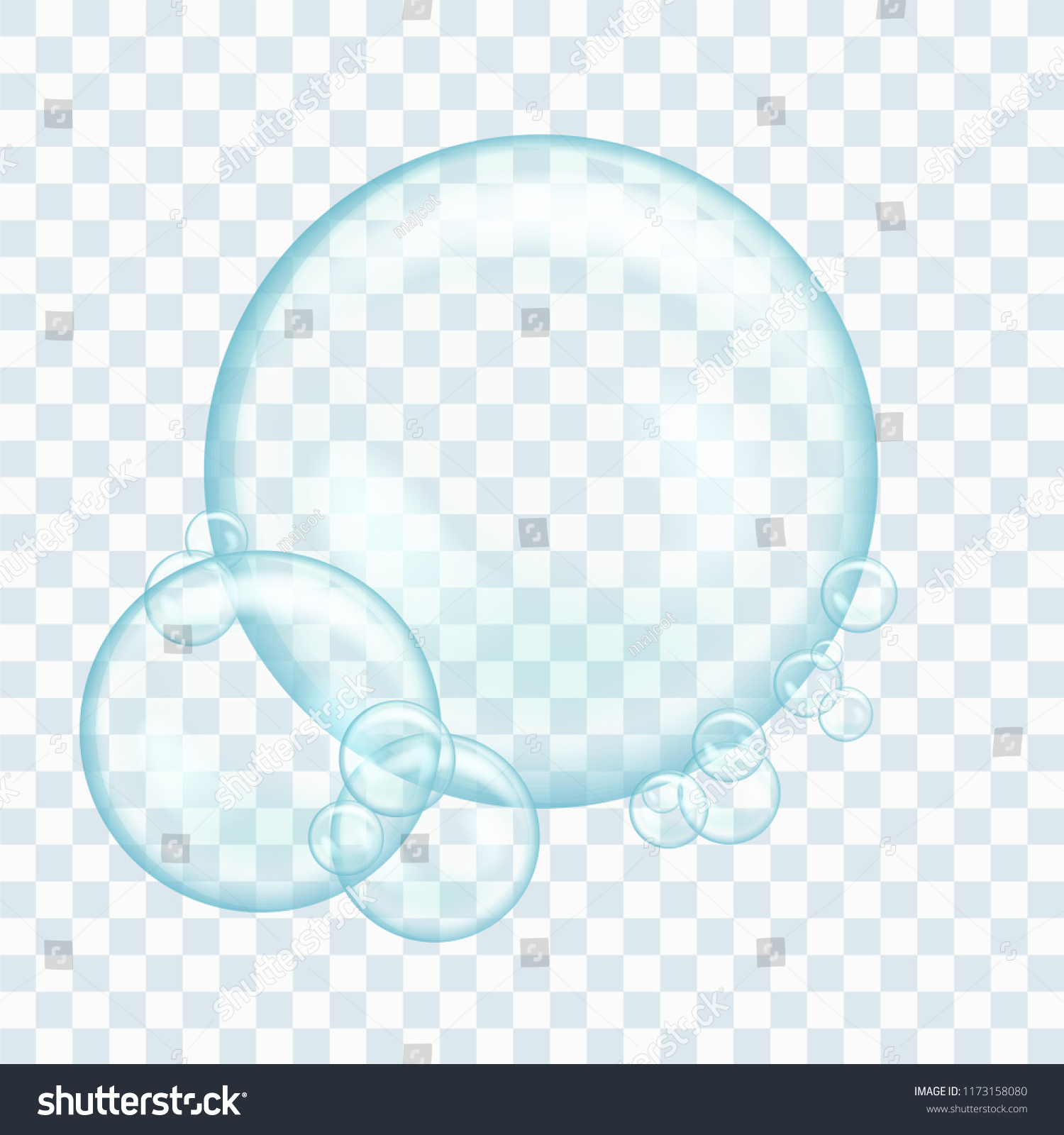 Soap Water Bubbles Illustration Isolated On Stock Vector (Royalty Free ...