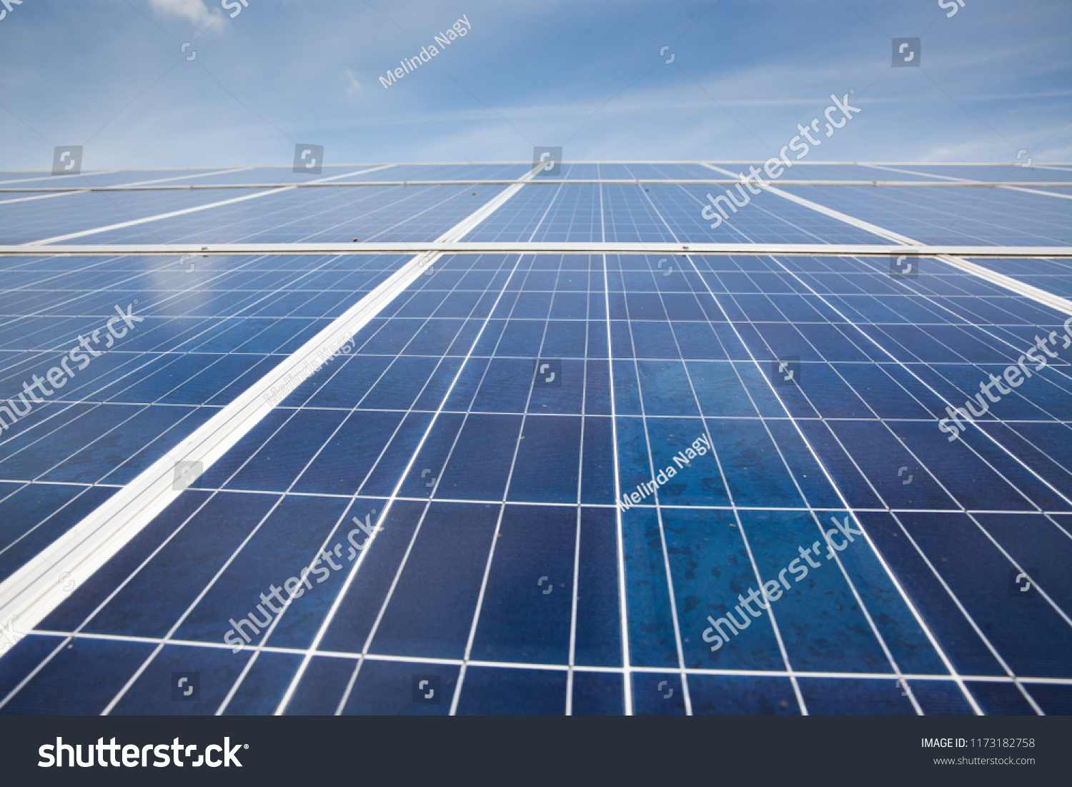 Solar Panels Sunny Sky Blue Solar Stock Photo 1173182758 | Shutterstock