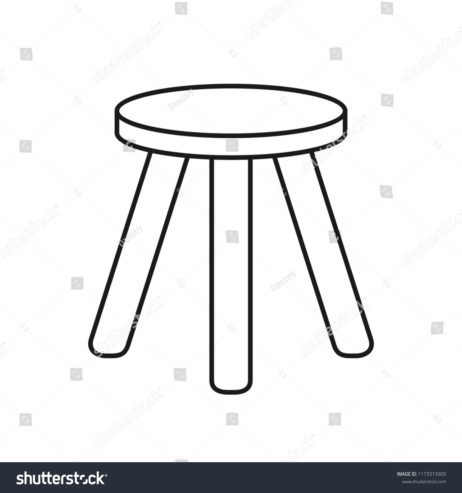 10,537 Stool Outline Images, Stock Photos & Vectors | Shutterstock