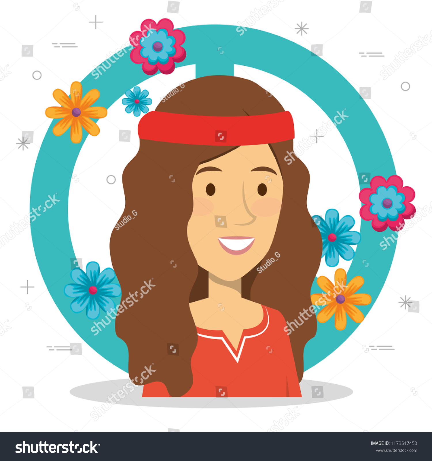 Woman Hippie Lifestyle Characters Stock Vector Royalty Free 1173517450 Shutterstock