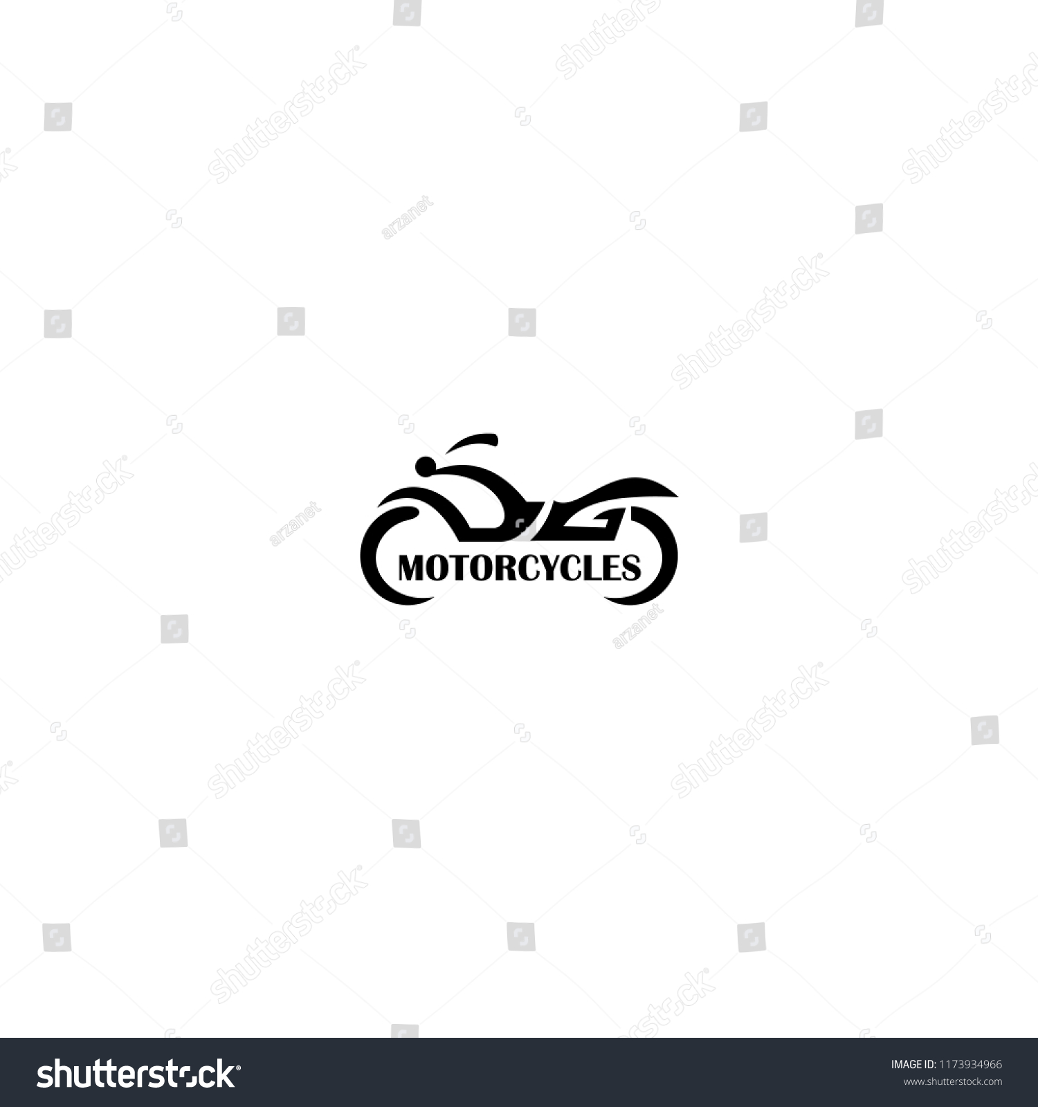 Motorcycles Icons Moto Vehicles Symbols Vector Stock Vector (Royalty