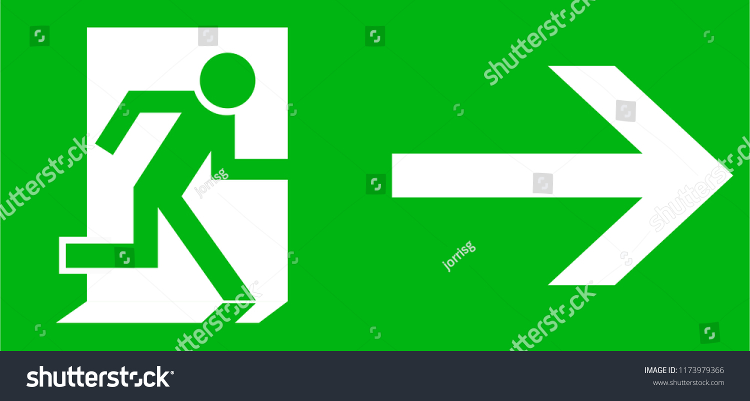 Road Sign France Emergency Exit Evacuation Stock Illustration ...