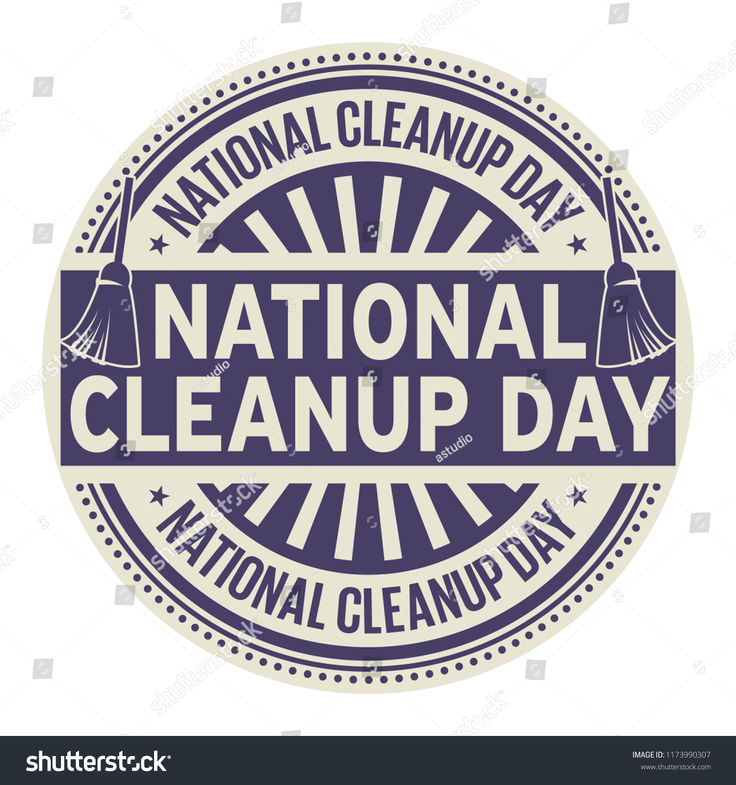 National Cleanup Day Rubber Stamp Vector Stock Vector (Royalty Free ...