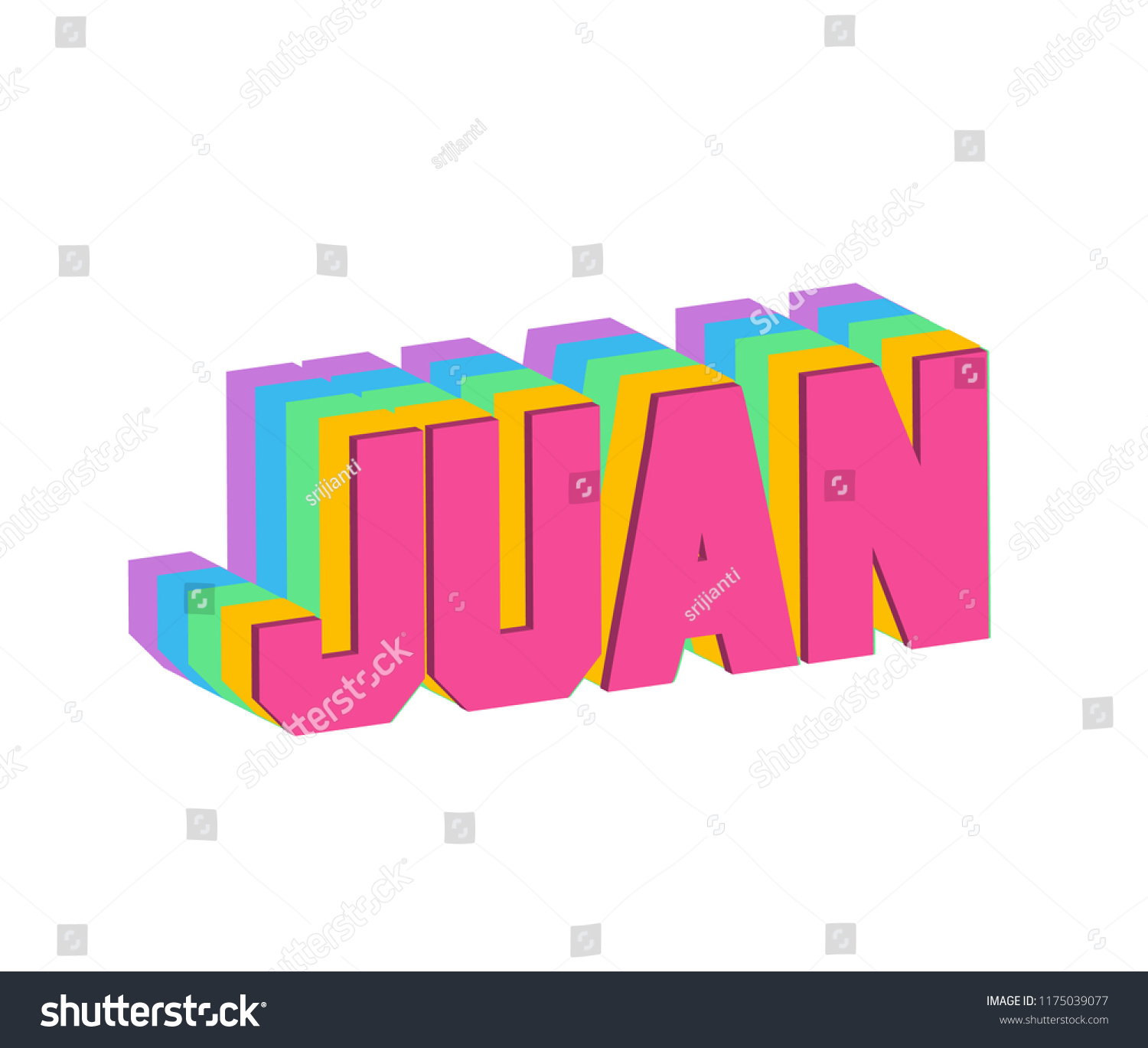 Juan Popular Nick Names Around World Stock Illustration 1175039077 