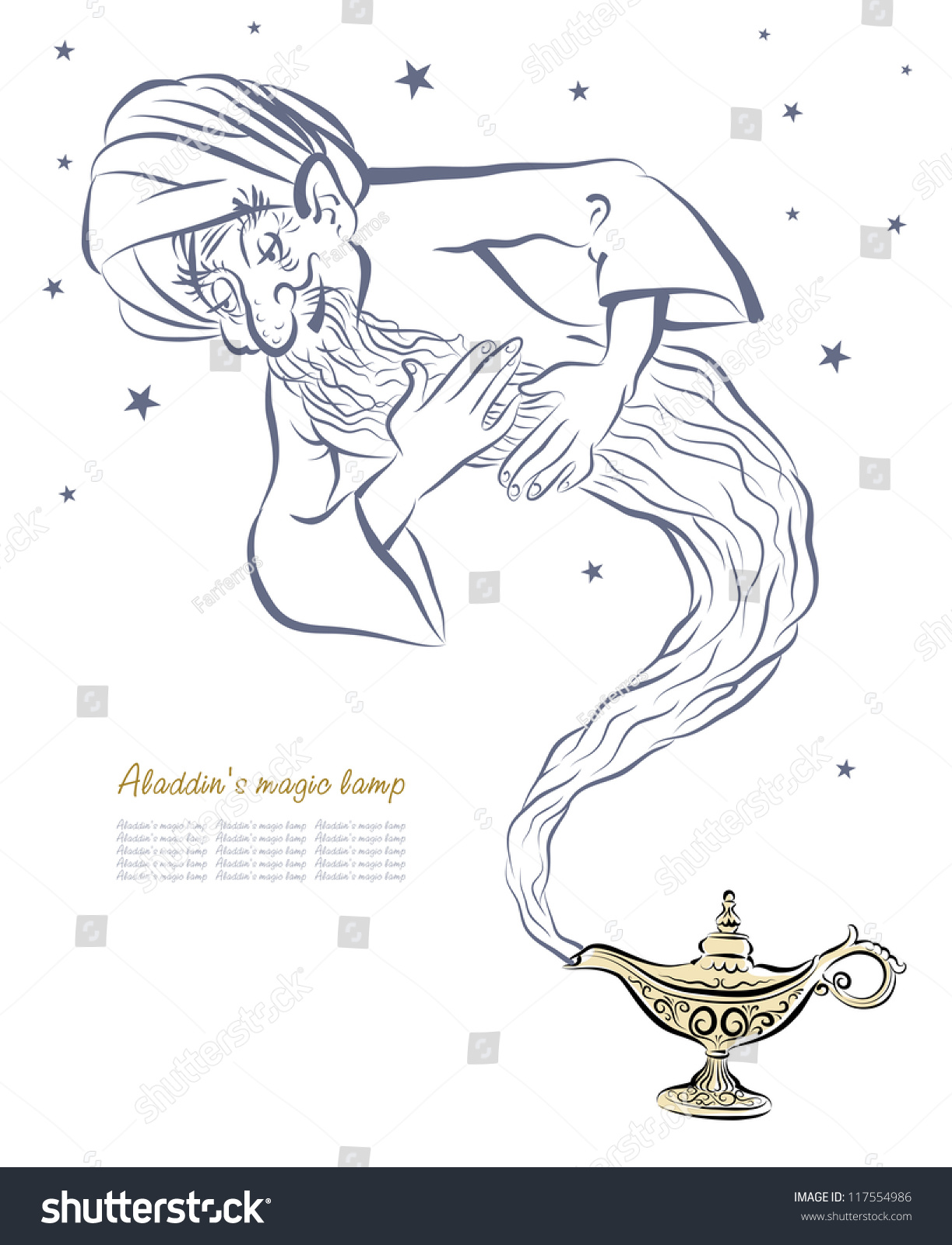 Волшебная лампа Аладдина рисунок для читательского дневника