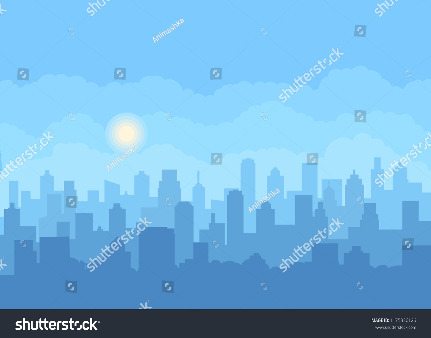 Modern City Landscape Vector Background City Stock Vector (Royalty Free ...