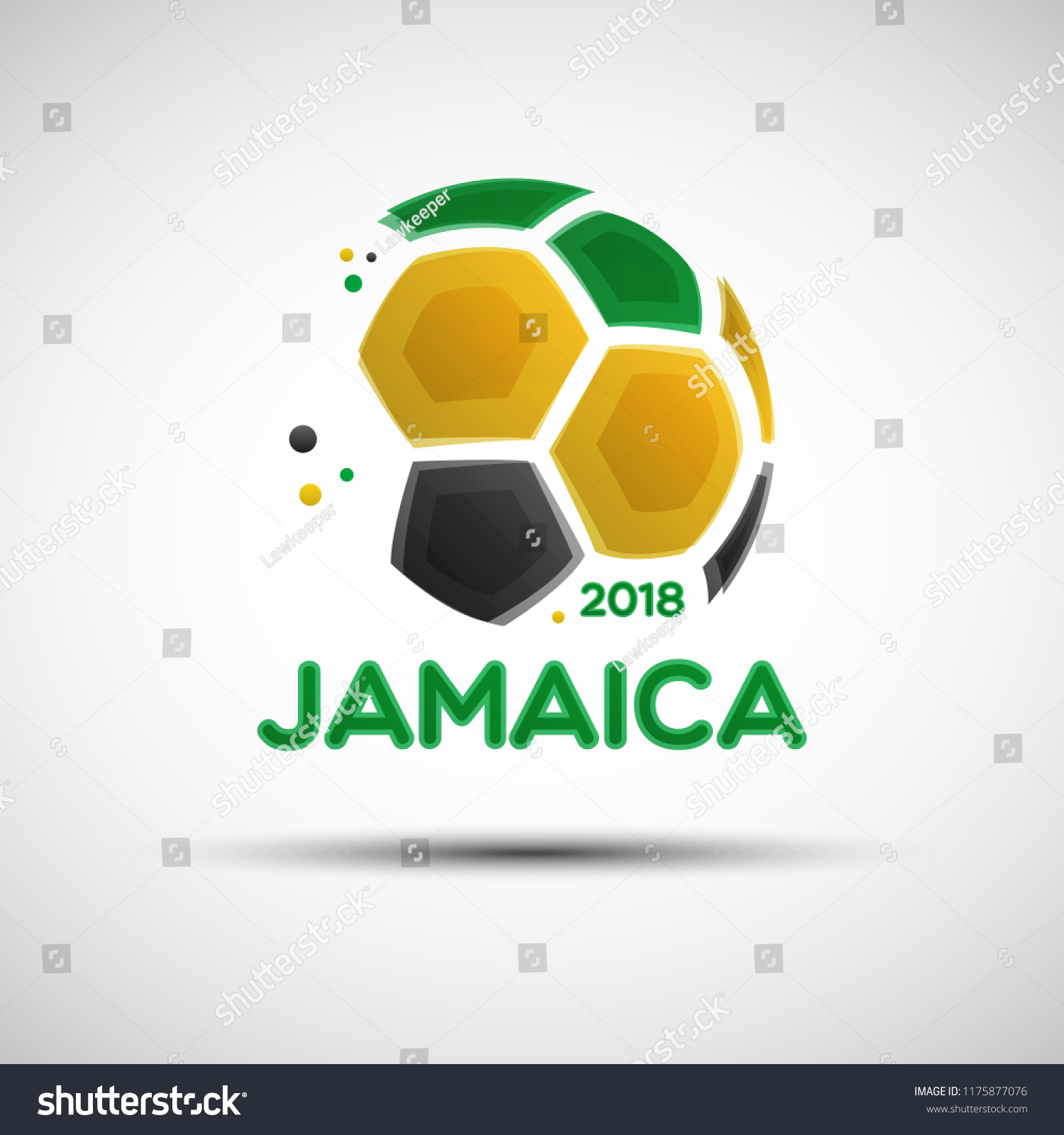 Football Championship Banner Flag Jamaica Vector Stock Vector (Royalty ...