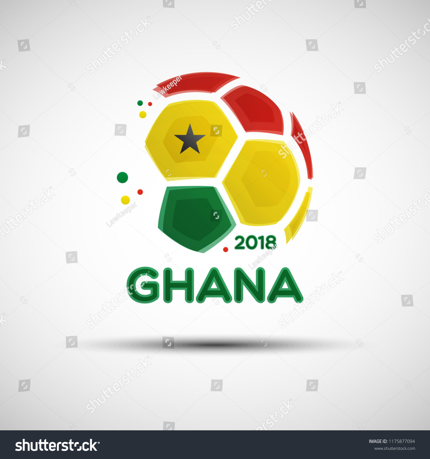 Football Championship Banner Flag Ghana Vector Stock Vector (Royalty ...