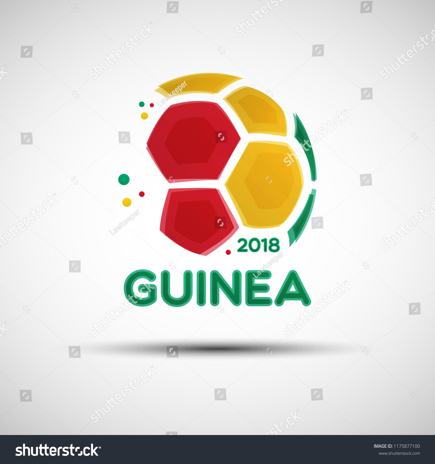 Football Championship Banner Flag Guinea Vector Stock Vector (Royalty ...