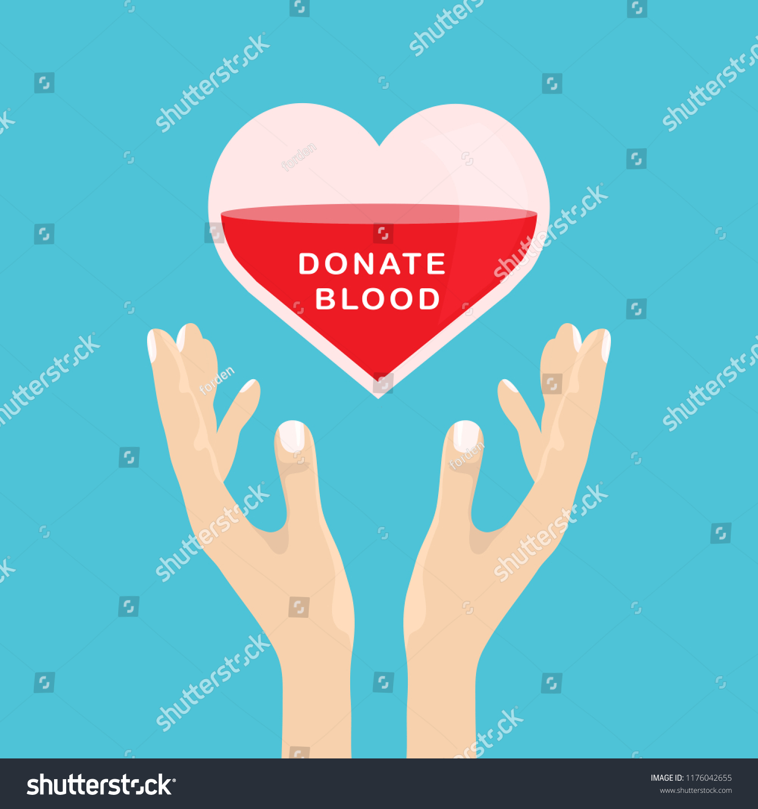 Donate Blood Concept Blood Donation Public Stock Vector (Royalty Free ...