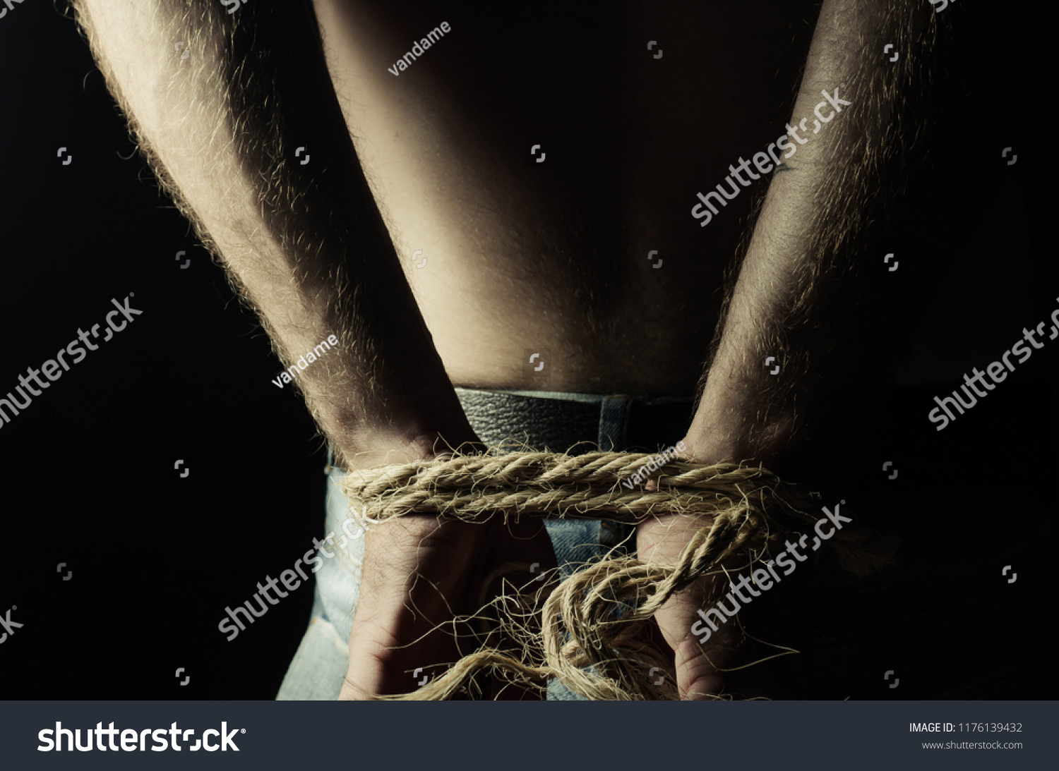 Man Bound Hands Stock Photo Shutterstock