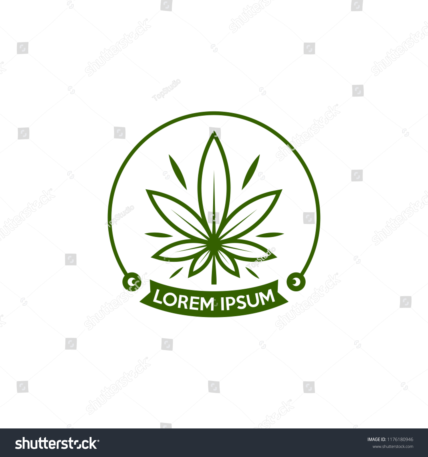 Cannabis Logo Vector Marijuana Labels On Stock Vector (Royalty Free ...