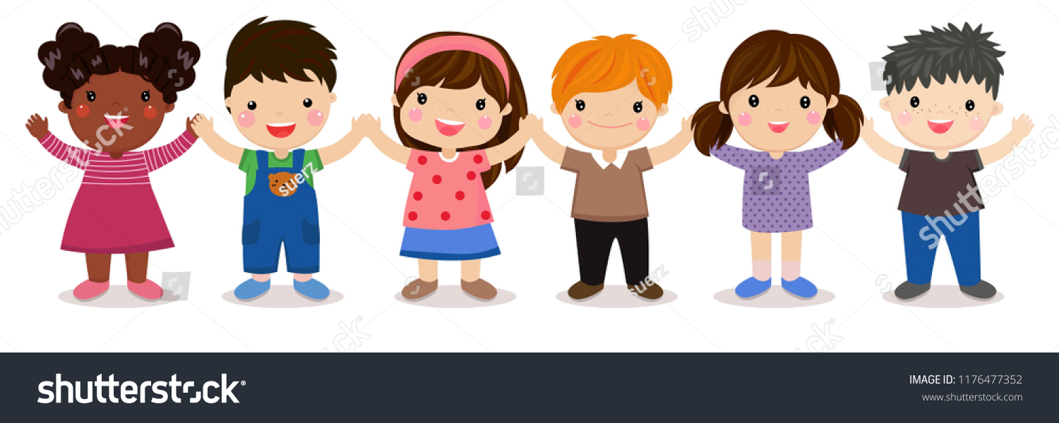 Group Children Stock Vector (Royalty Free) 1176477352 | Shutterstock