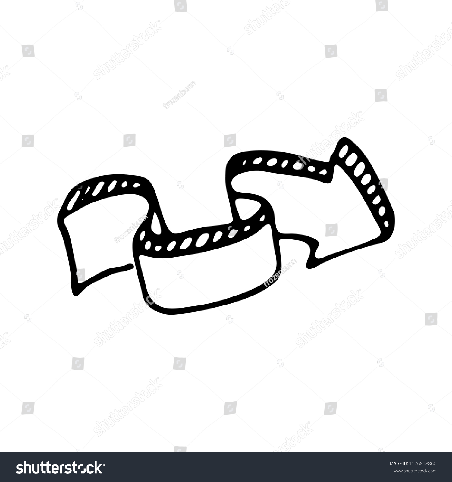 Hand Drawn 3d Curve Arrow Doodle Stock Vector Royalty Free 1176818860 Shutterstock 7056