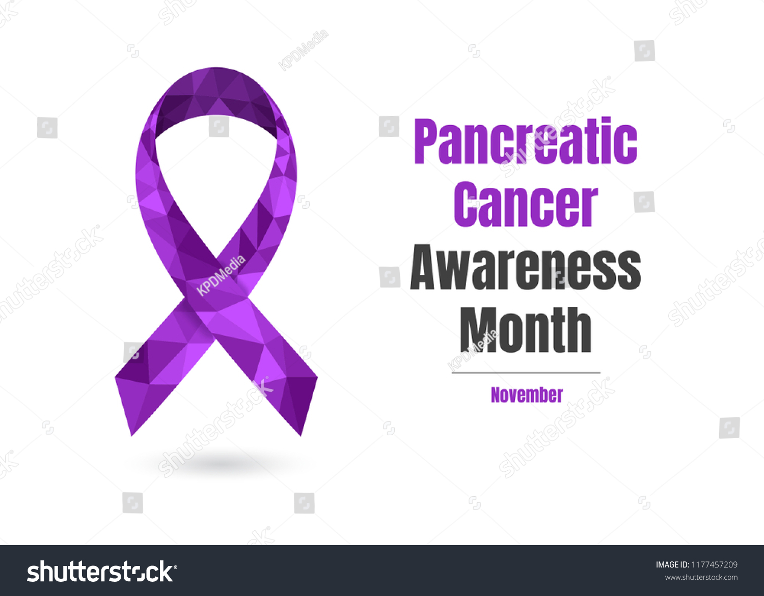 Pancreatic Cancer Awareness Month November Concept Stock Vector ...