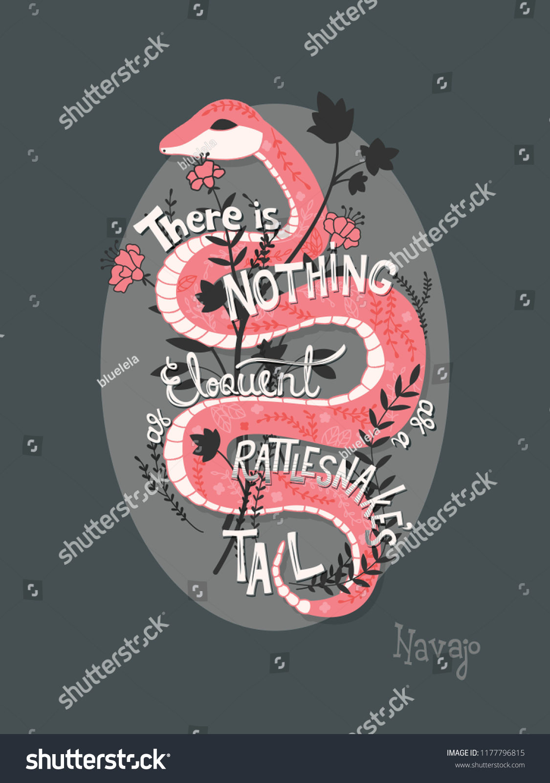 There Nothing Eloquent Rattlesnakes Tail Inspirational Stock Vector (Royalty Free) 1177796815