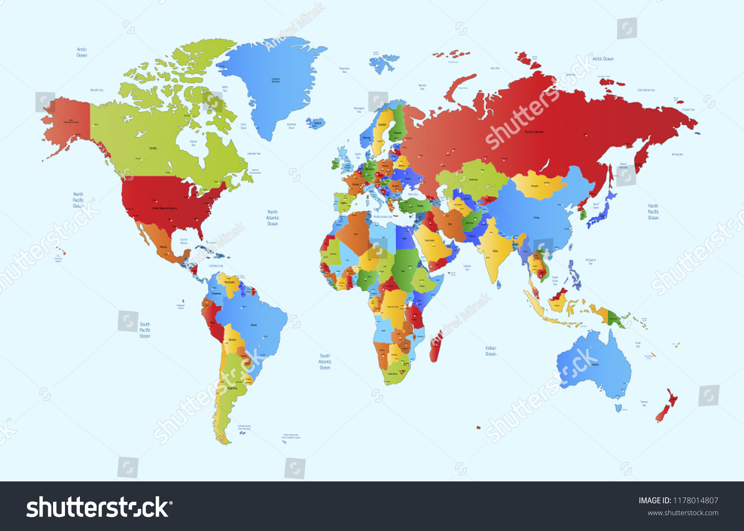 World Map Vector Stock Vector (Royalty Free) 1178014807 | Shutterstock