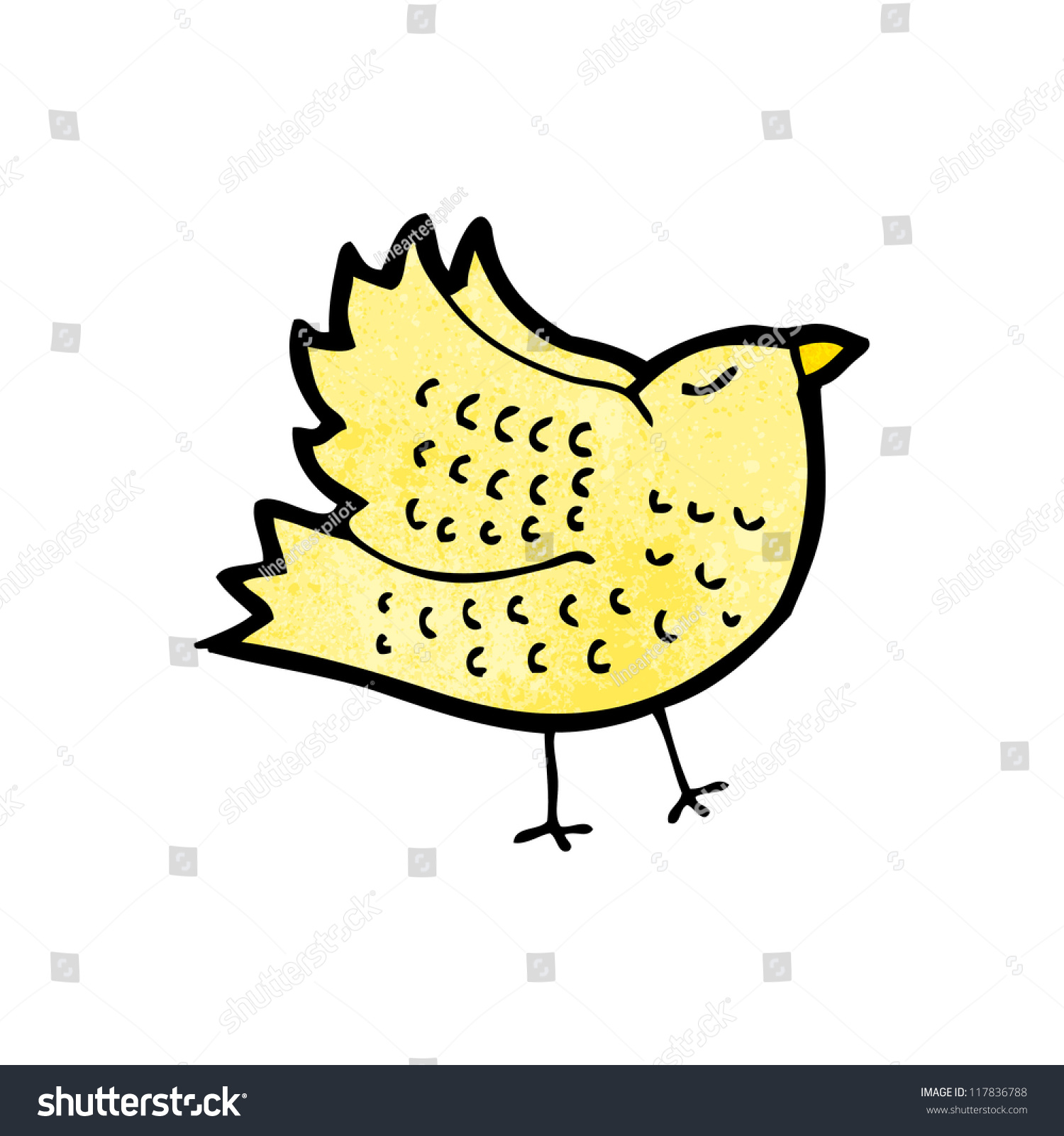 Cartoon Flapping Bird Stock Vector (Royalty Free) 117836788 | Shutterstock