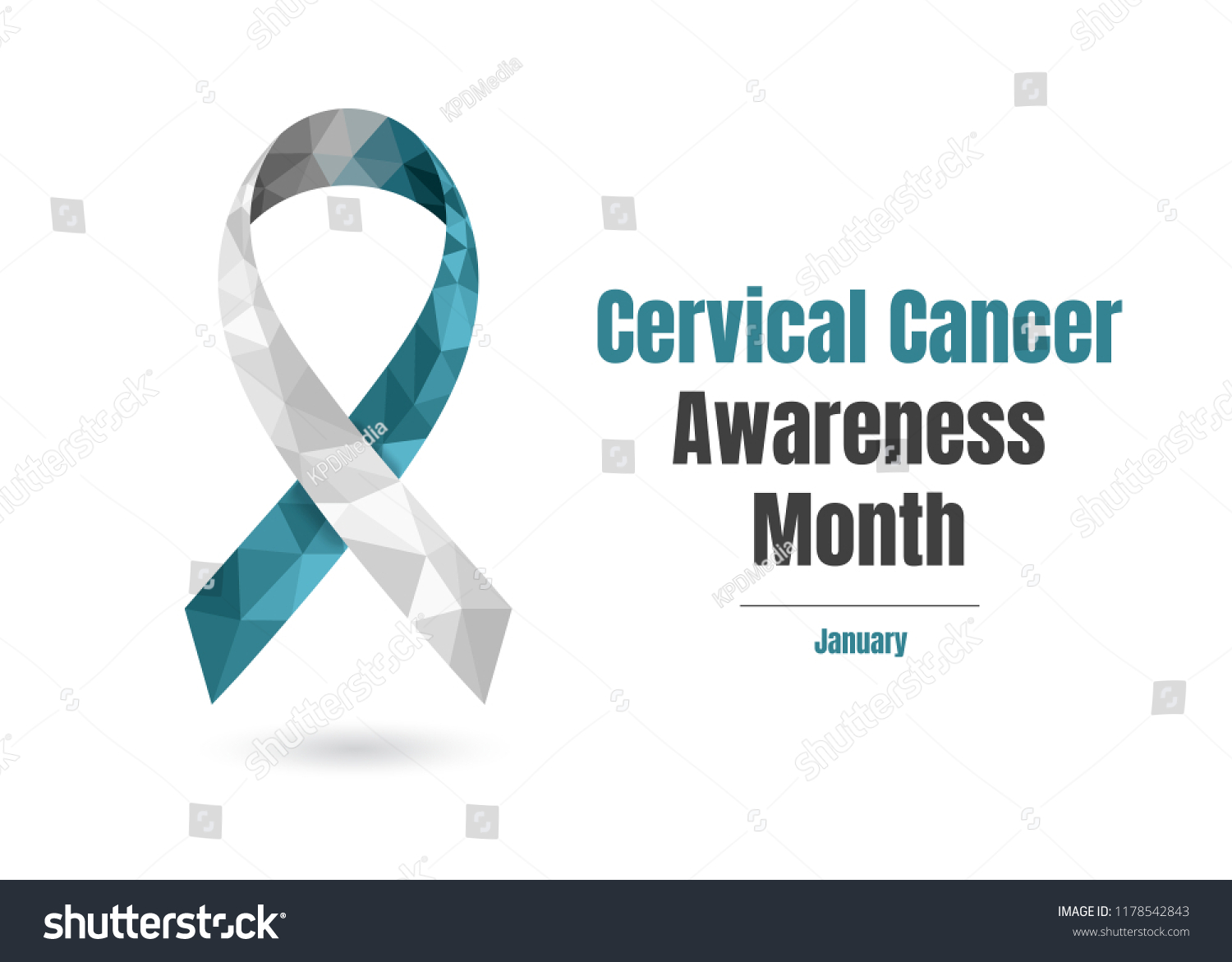 Cervical Cancer Awareness Month January Concept Stock Vector (Royalty ...