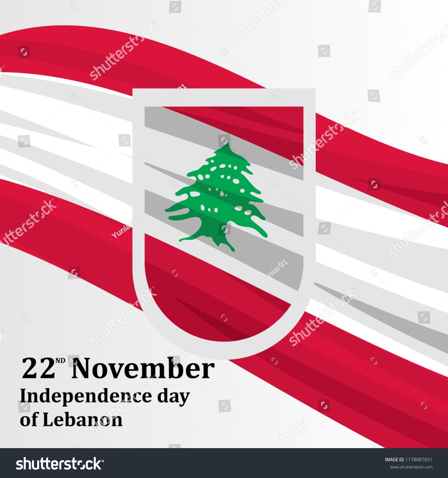 Independence Day Lebanon Vector Illustration Suitable Stock Vector ...