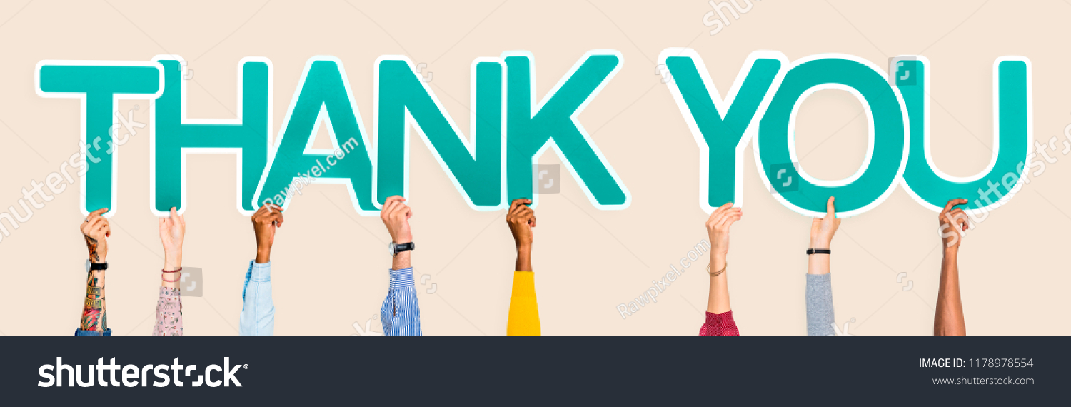 Hands Holding Words Thank You Stock Photo 1178978554 | Shutterstock