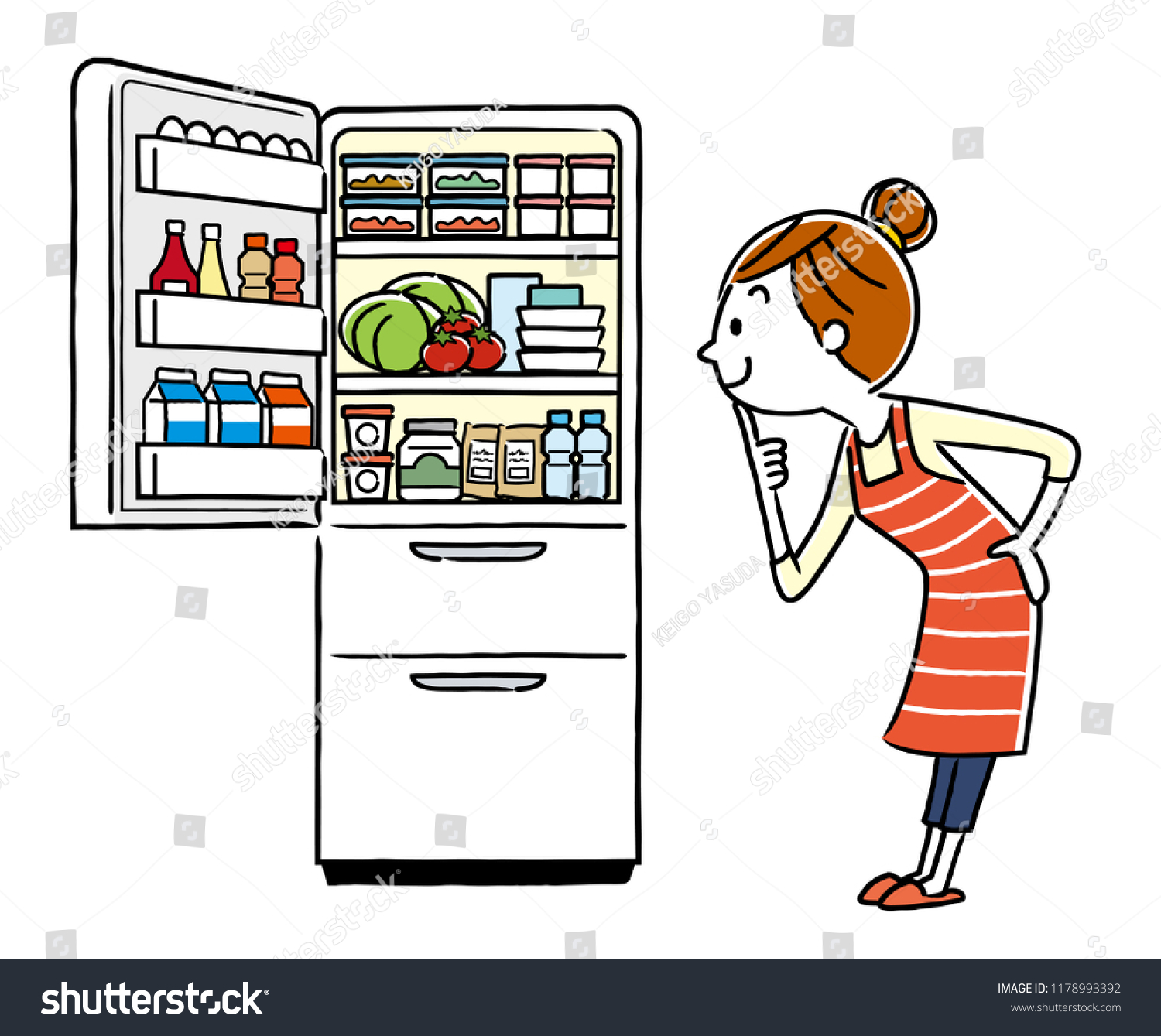 Рисунок свежий холодильник
