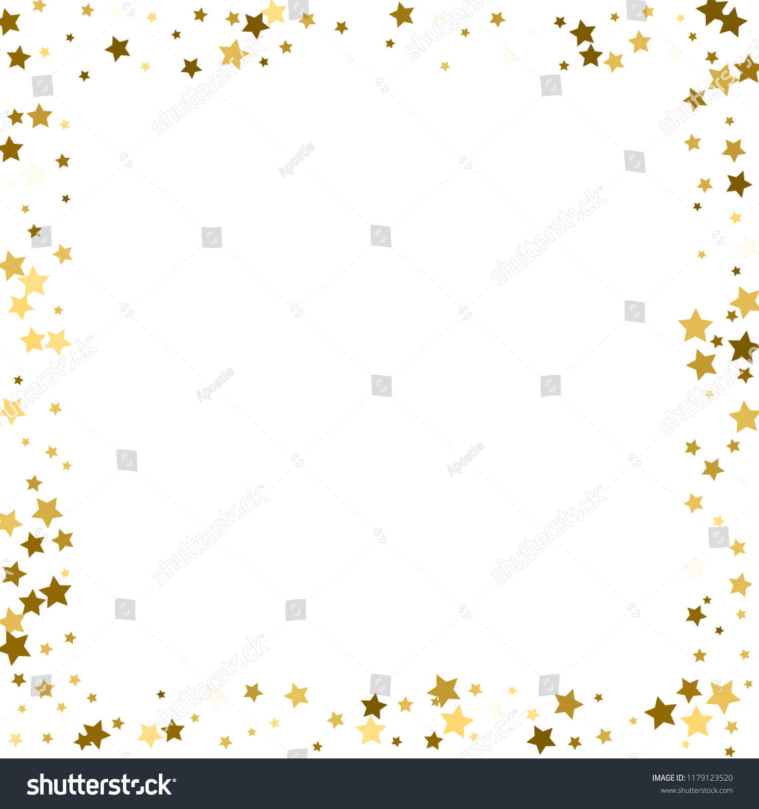 Gold Stars On White Background Vector Stock Vector (Royalty Free ...