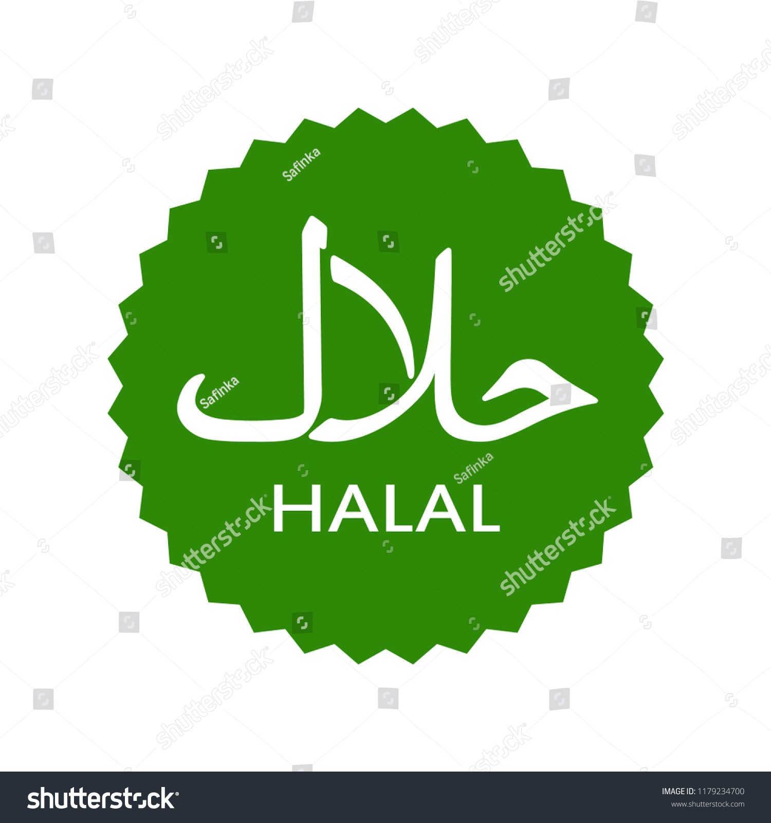 Certified Halal Food Vector Logo Label Stock Vector (Royalty Free ...