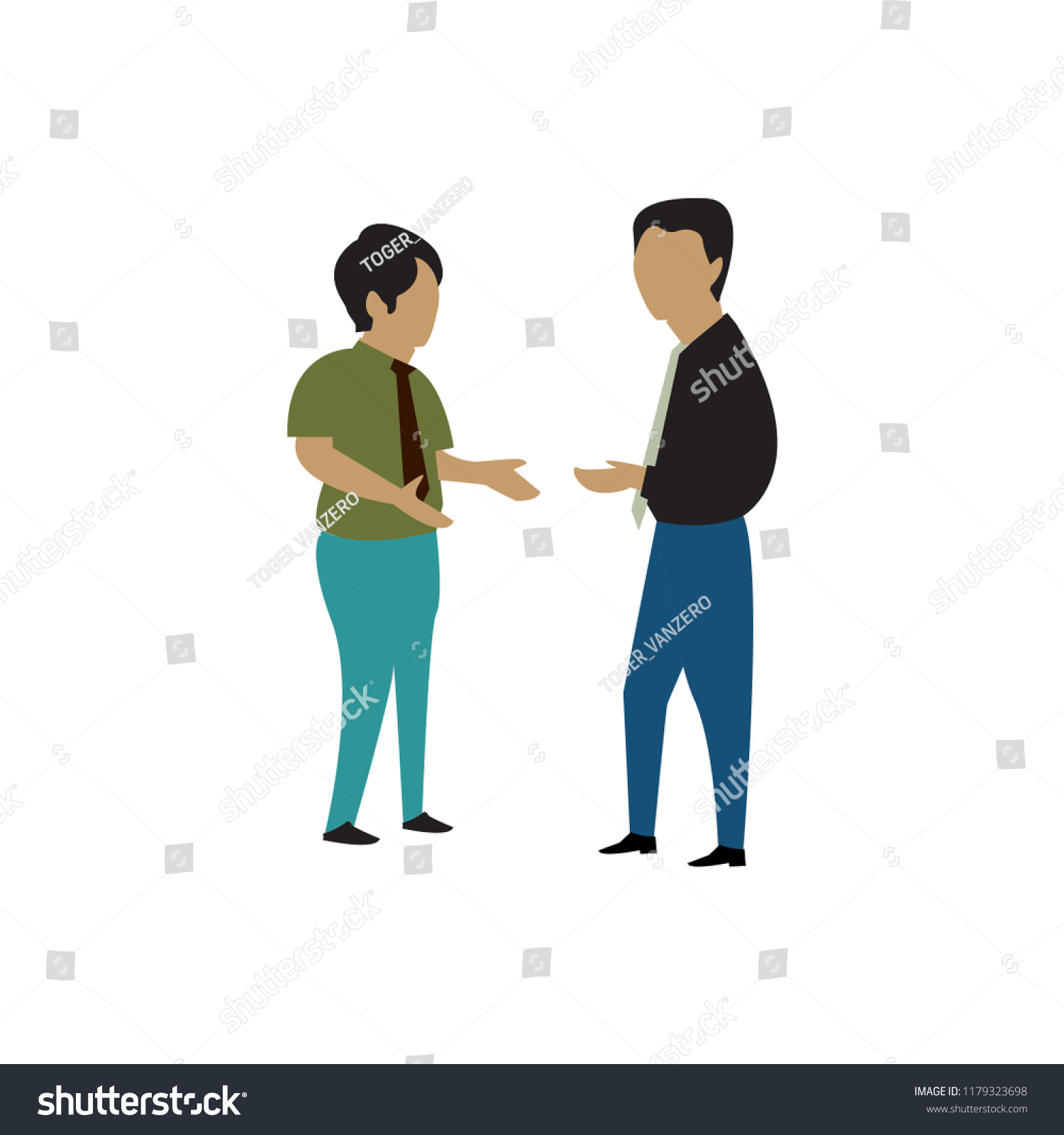 Two Men Talking Logo Icon Design Stock Vector (Royalty Free) 1179323698 ...