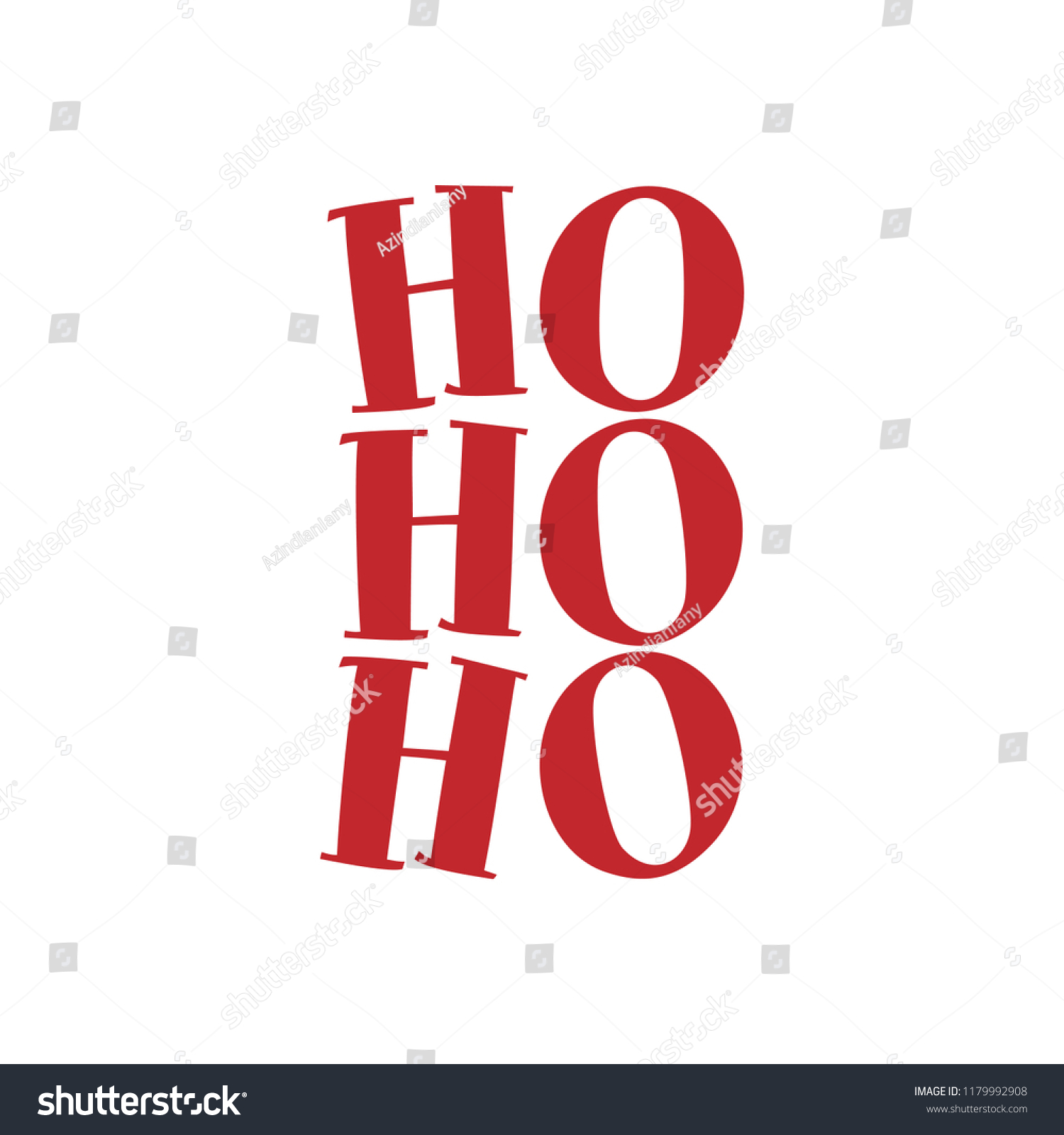 Hohoho Santas Calligraphy Phrase Christmas Hand Stock Vector (Royalty ...